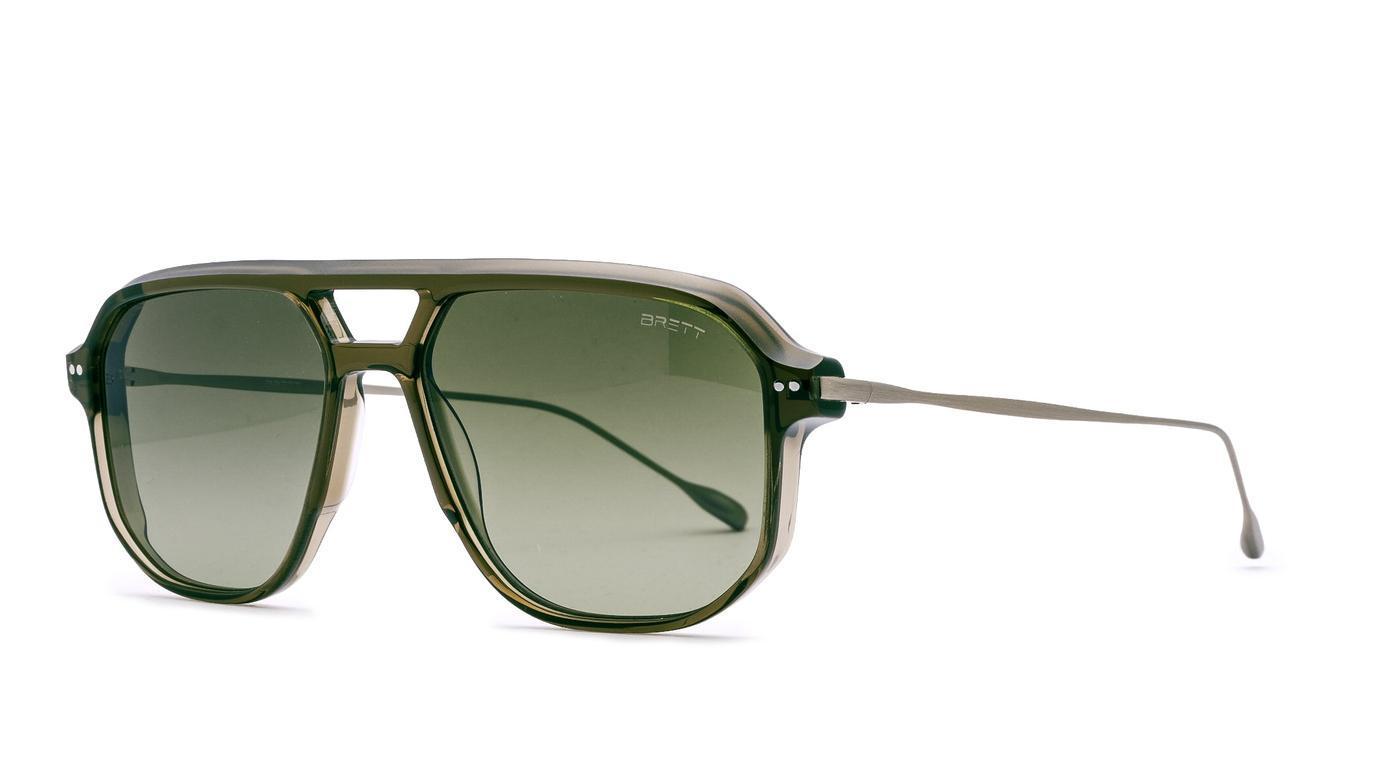 BRETT CHUCK Sun-Sonnenbrille-Brett-C16 - KHAKI / SILVER-57-16-Schönhelden