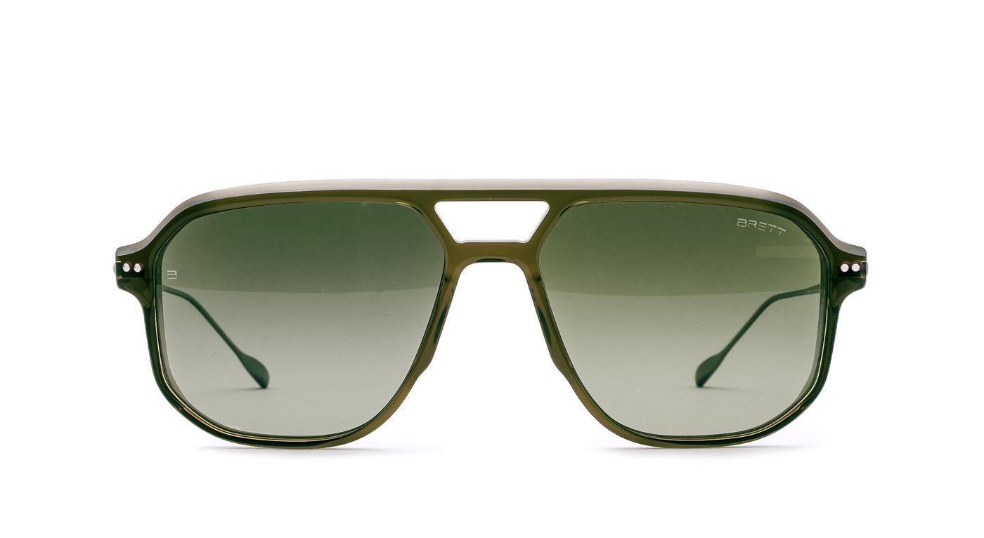 BRETT CHUCK Sun-Sonnenbrille-Brett-C16 - KHAKI / SILVER-57-16-Schönhelden
