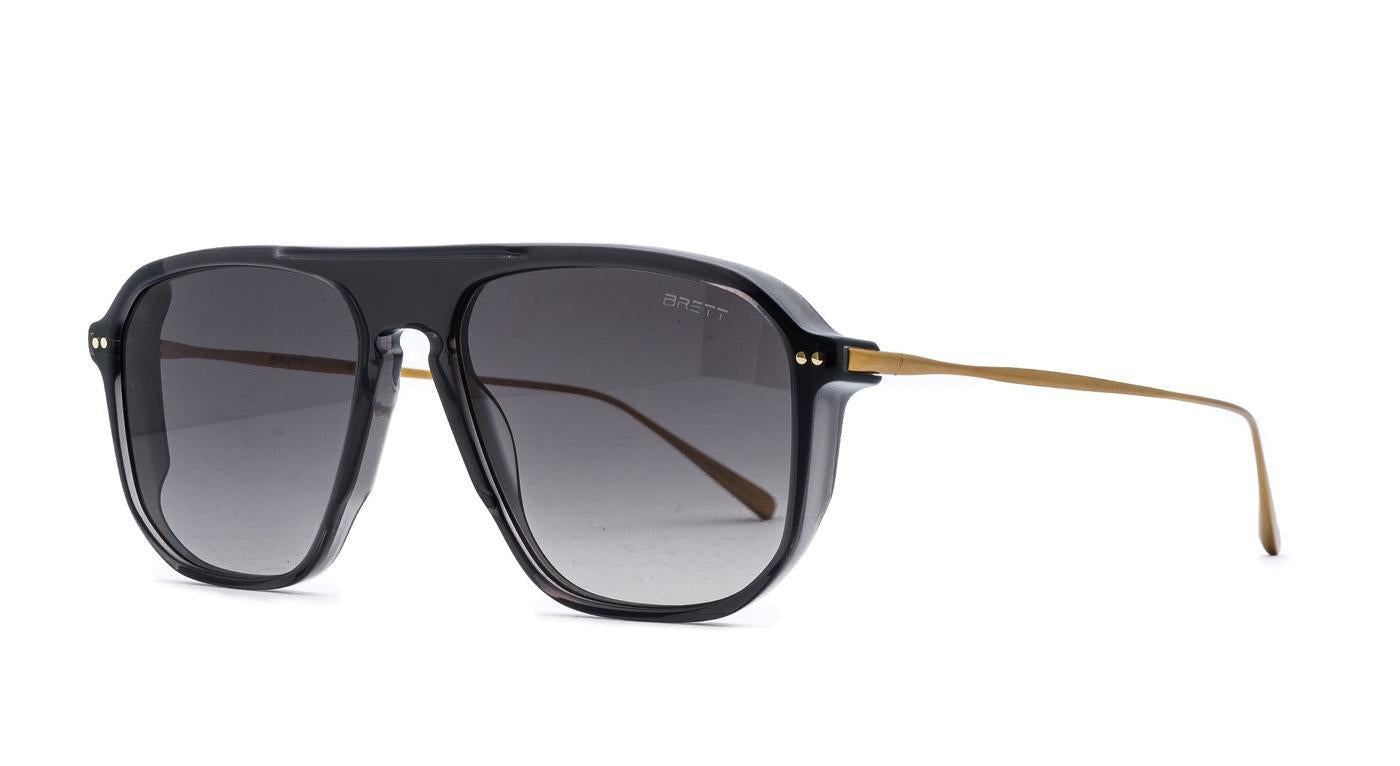 BRETT TONY Sun pol-Sonnenbrille-Brett-C26 - DARK GREY / GOLD-57-18-Schönhelden