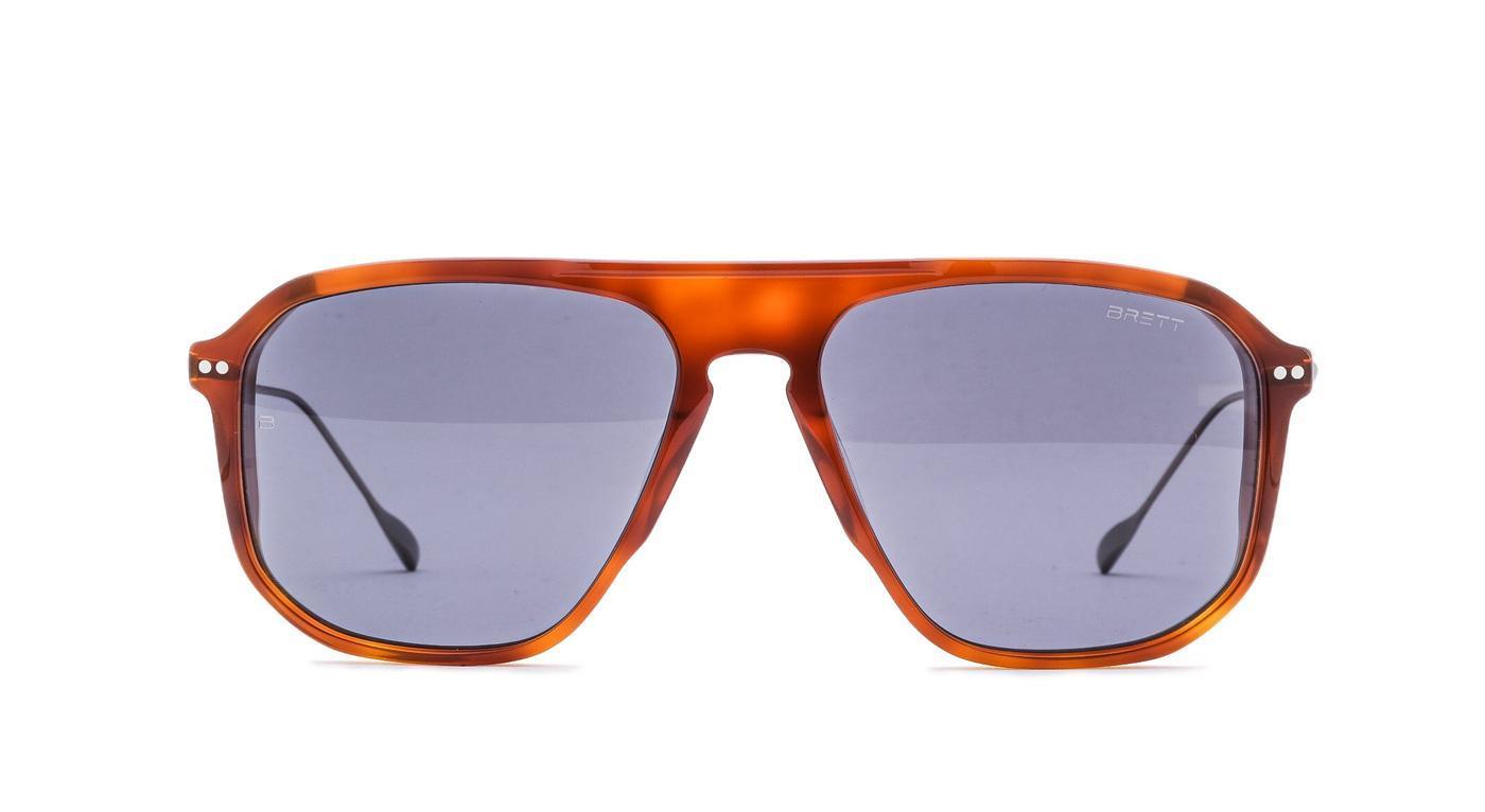 BRETT TONY Sun pol-Sonnenbrille-Brett-C09 - HONEY TORTOISE / SILVER-57-18-Schönhelden