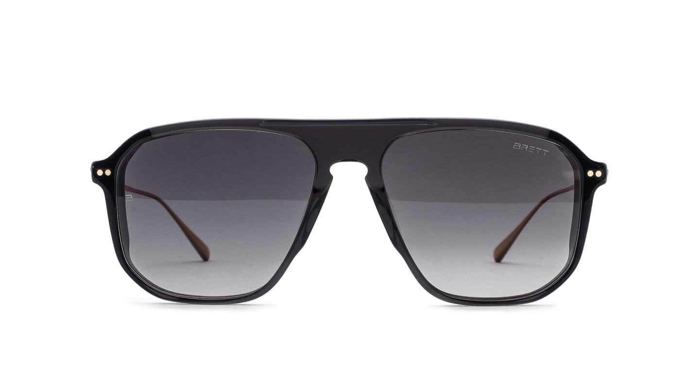 BRETT TONY Sun pol-Sonnenbrille-Brett-C26 - DARK GREY / GOLD-57-18-Schönhelden