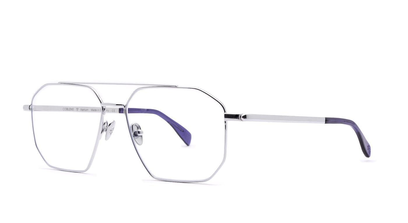 COBLENS Flugplan-Brille-Coblens-302 - Silber poliert-55-15-Schönhelden
