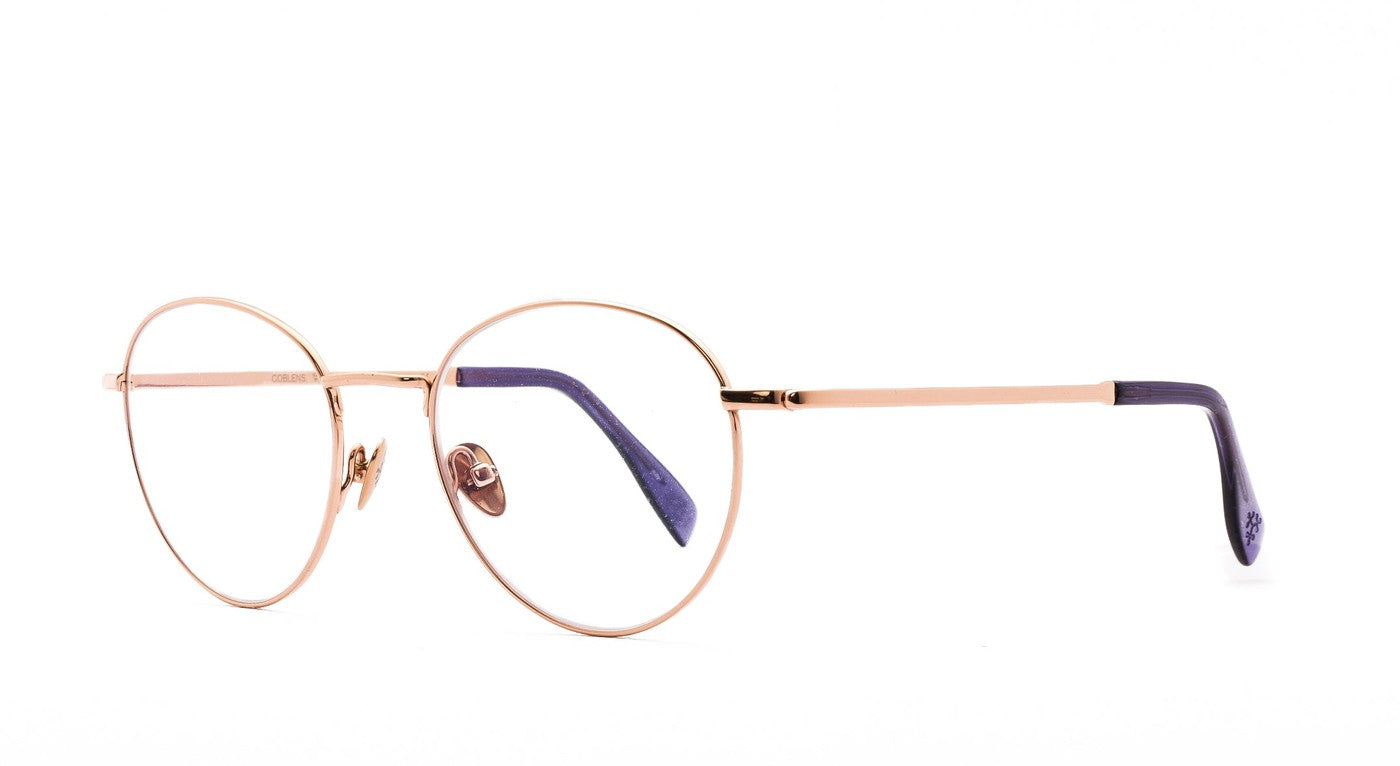 COBLENS Kaffeepause-Brille-Coblens-306 - ROSE GOLD POLIERT-49-18-Schönhelden