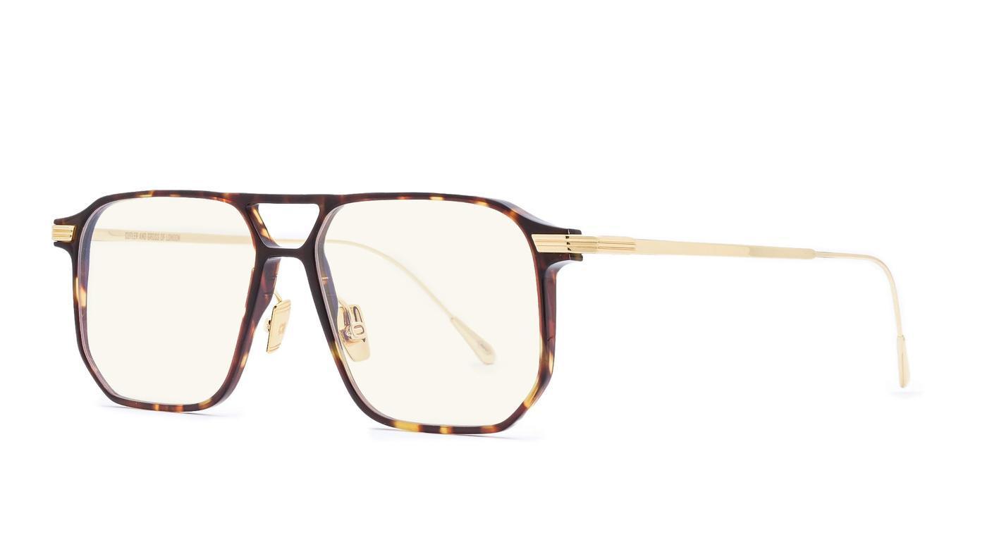 Cutler & Gross 0006-Brille-Cutler & Gross-55-15-02 - Havana on 24K Yellow Gold-Schönhelden