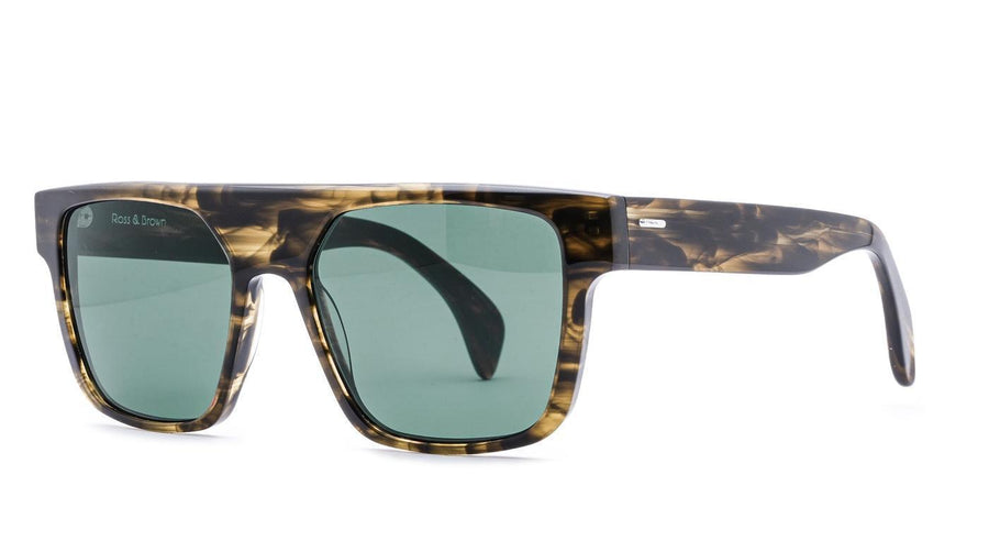 Ross & Brown Miami 3-Brille-Ross & Brown-005 - Cigar Classic Green-57-19-Schönhelden