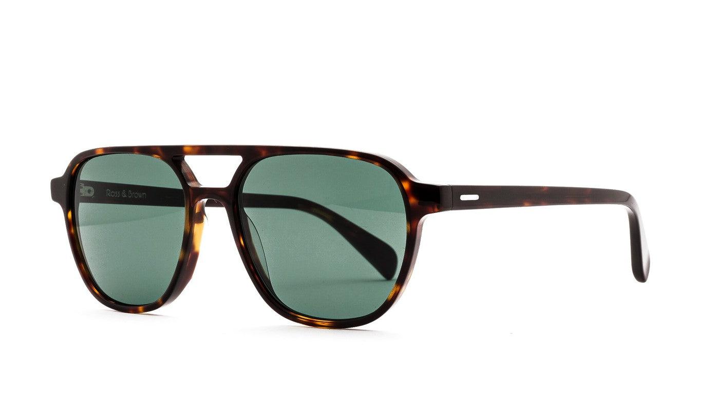Ross & Brown Tokyo 4-Brille-Ross & Brown-195 - NIGHT TORTOISE CLASSIC GREEN-53-17-Schönhelden