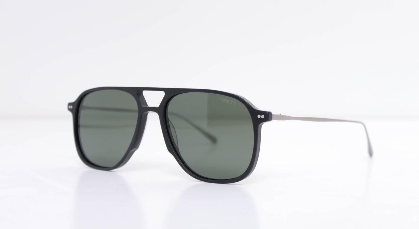 BRETT Brown Sun-Brille-Brett-C03 - schwarz -silber-Schönhelden