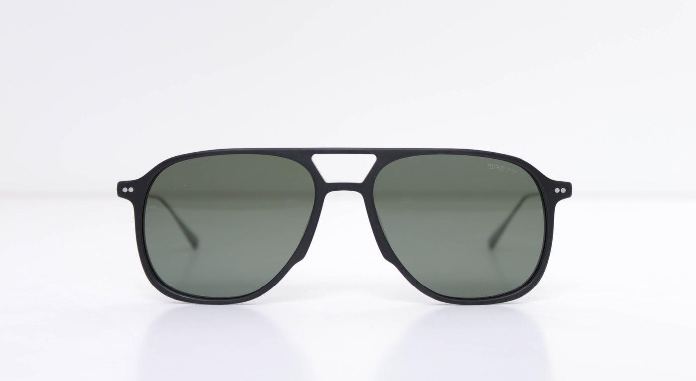 BRETT Brown Sun-Brille-Brett-C03 - schwarz -silber-Schönhelden