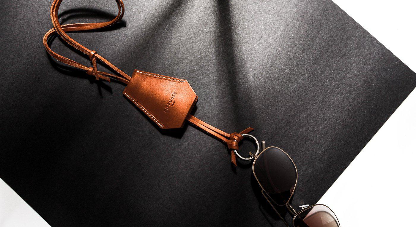 Brillenkette aus Leder von Diffuser Tokyo / cognac-Brillenketten-Diffuser Tokyo-cognac-Schönhelden