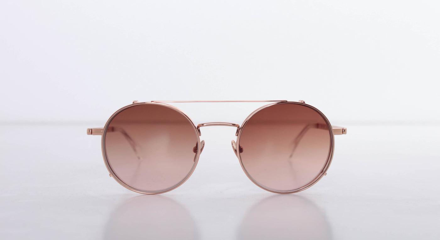 COBLENS Positionsleuchte-Brille-Coblens-306 - mit Sonnenclip ROSE GOLD POLIERT-48-19-Schönhelden