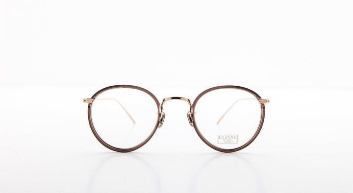 Eyevan 7285 717E-Brille-Eyevan 7285-103900 gold - grau transparent Acetat (gold - grey transparent acetat)-46-24-Schönhelden