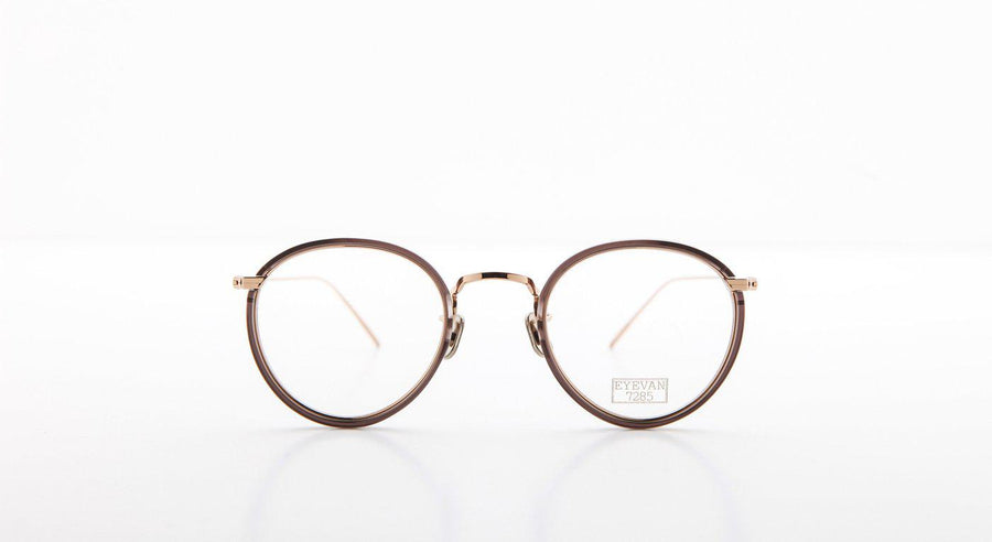 Eyevan 7285 717E-Brille-Eyevan 7285-103900 gold - grau transparent Acetat (gold - grey transparent acetat)-46-24-Schönhelden