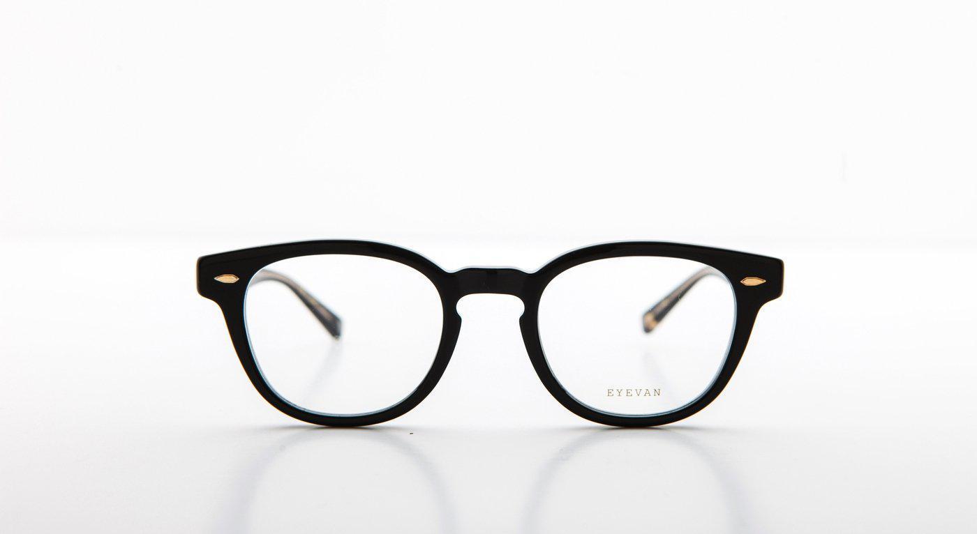 Eyevan 7285 Webb-E-Brille-Eyevan 7285-PBK - schwarz - gold (black - gold)-47-22-Schönhelden