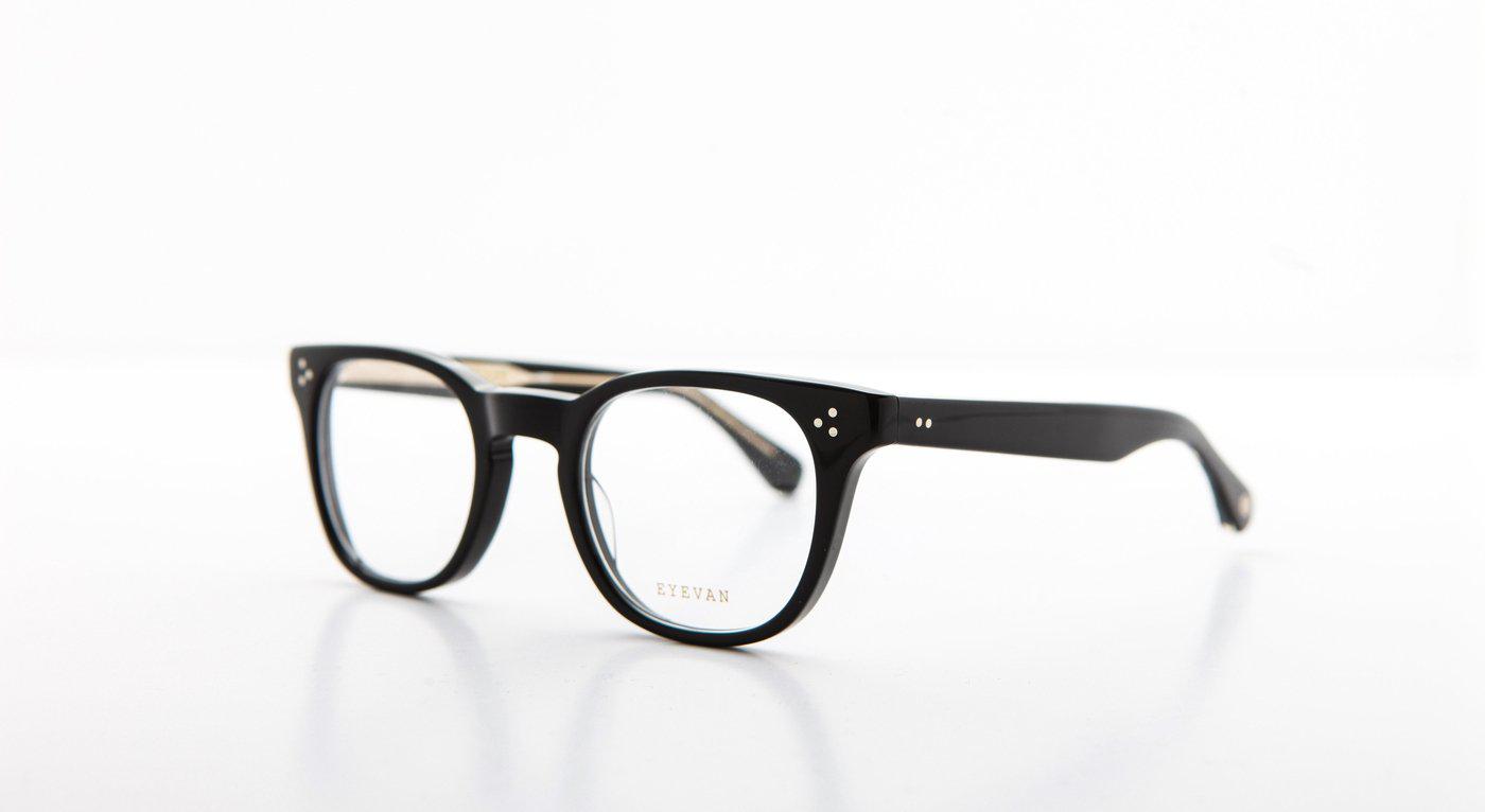 Eyevan 7285 Womack-E-Brille-Eyevan 7285-PBK - schwarz - gold (black - gold)-47-23-Schönhelden