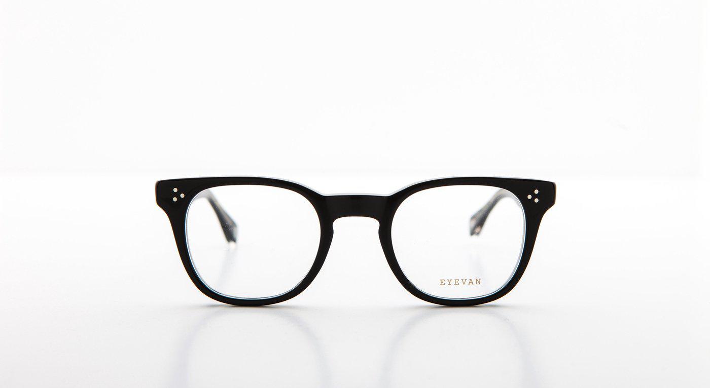 Eyevan 7285 Womack-E-Brille-Eyevan 7285-PBK - schwarz - gold (black - gold)-47-23-Schönhelden